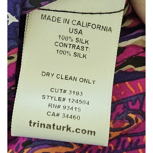 Trina Turk Purple and Pink Paisley Button Down Shirt - Picture 6 of 7